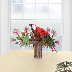 Handmade Rosella Parrot Bird 3D Greeting Card - Australian Native Animal Pop Up Cards