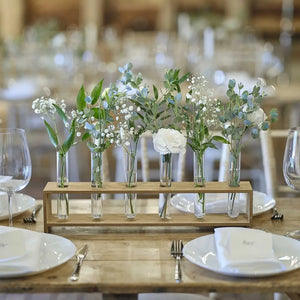 Rustic Romance Wooden Stem Holder Wedding Centrepiece