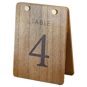 Rustic Romance Wedding Wooden Tent Table Numbers 12pk
