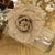Rustic Vintage Hessian Rose Flower ivory & brown