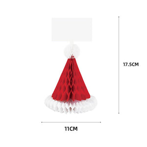 Santa Claus Hat Honeycomb Place Cards 4pk