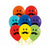 Smiley Moustache Faces Assorted Latex Balloons 30cm 12pk