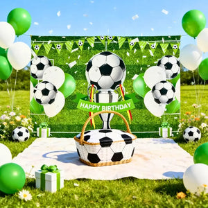 Soccer party photo booth backdrop decoration