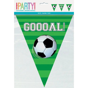 3D soccer flag banner goal party decoration