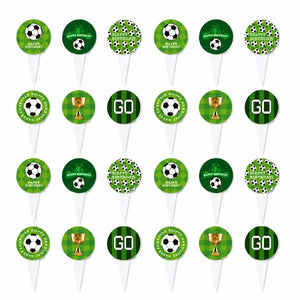 Soccer Goal Paper Cupcake Picks 24pk