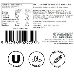 Assorted Halloween edible sprinkle mix by Sprinks instructions