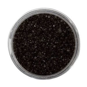 Sprinks Black Sanding Sugar 75g edible sparkling decorating sugar in a wide-mouth jar for cakes, cupcakes, cookies and desserts