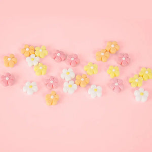 Pastel sugar flower icing decorations for cupcakes