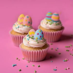 Colourful icing Easter eggs for cake decorating