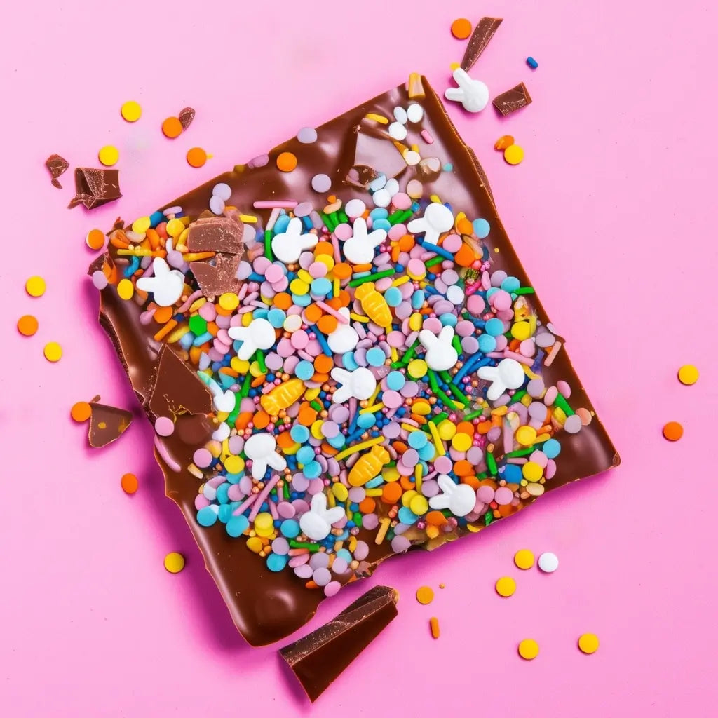 Easter cupcake sprinkles with rabbit shapes