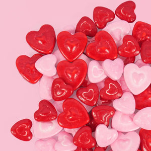 Pink and red heart sprinkles for cupcakes
