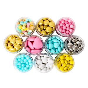 Shimmer pink sugar pearls cake decorations