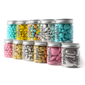Large pink cachous sprinkles for cake decorating
