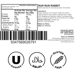Run Run Rabbit Easter Sprinkle Mix 65g ingredients