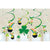 St Patrick's Day Spiral Swirl Hanging Decorations 12pk