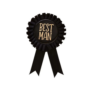 Best Man badge from the Stag Squad range – fun bachelor party accessory