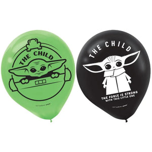 Star Wars The Mandalorian Grogu Latex Balloons 30cm 6 Pack