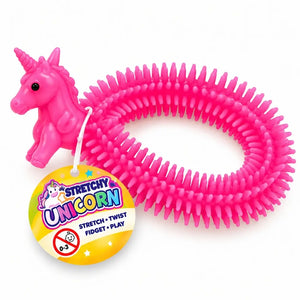 Textured unicorn toy designed for stretching twisting and fidgeting