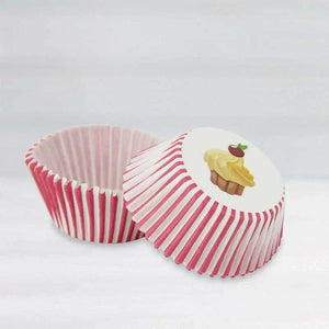 Pink Striped Cupcake Cups 40pk