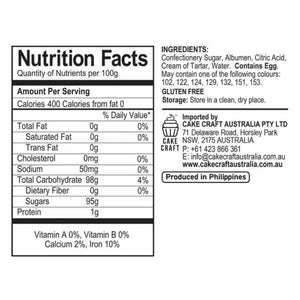 Sugar Decorations 6pk nutritional facts