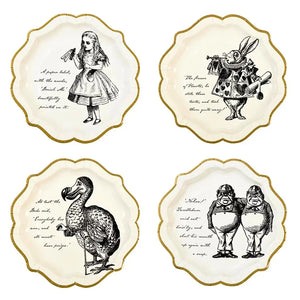 Talking Table Alice in Wonderland Mad Hatter tea party Scalloped edge themed birthday tableware