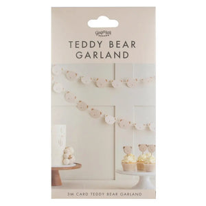 Teddy Bear Face Baby Shower Bunting Garland