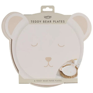 Teddy Bear Baby Shower Paper Plates 8pk
