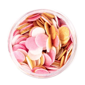 Pink white gold edible cake decorations
