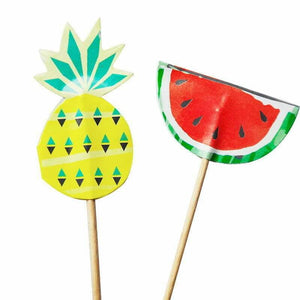 Watermelon & Pineapple Cupcake Picks 12 Pack