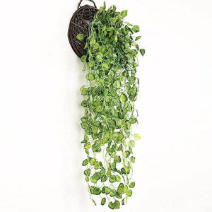 Artificial Green Watermelon Leaf Rattan Hanging Tropical Vine