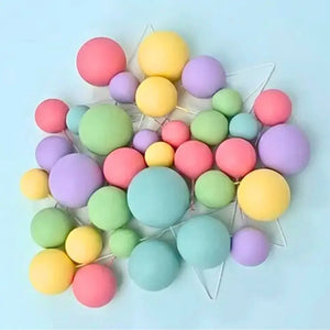 Birthday wedding pastel deco foam balls