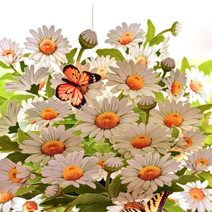 Handmade daisy garden pop up card