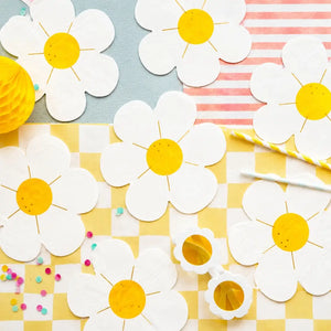 White Daisy Paper Napkins 12pk floral party tableware decorations