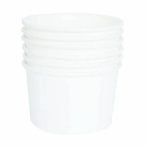White Ice Cream Paper Cups 355ml 24pk