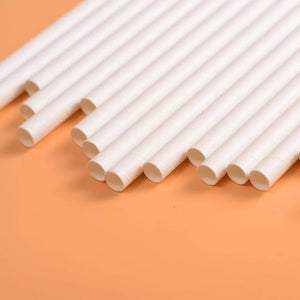 White Paper Party drinking sipping disposable Straws 20pk for birthday wedding baby shower table decorations