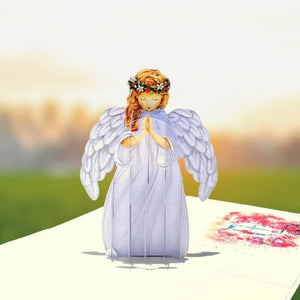 Online Party Supplies Australia Handmade Praying Guardian Angel Pop Up Christmas Card For Her