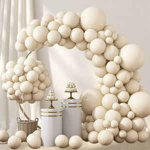 White Sand Latex Balloon Garland DIY Kit - 129pcs
