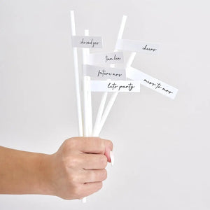 Team Bride Hen Party Paper Straws 16pk
