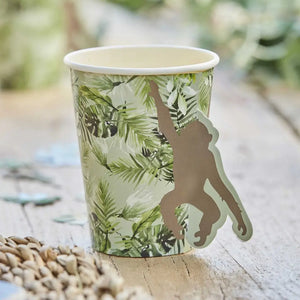 Wild Jungle Pop Out Monkey Paper Cups 8pk
