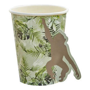 Wild Jungle Pop Out Monkey Paper Cups 8pk