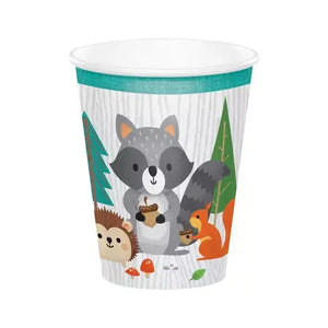 Woodland Animal Paper Cups 266ml 8pk