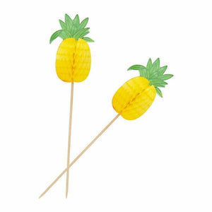 Pineapple Honeycomb Cupcake Picks 10 Pack