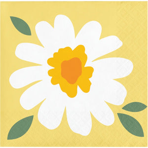 Small Sweet Daisy Beverage Napkins 16pk