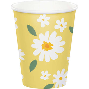 Sweet Daisy Paper Cups 266ml 8pk