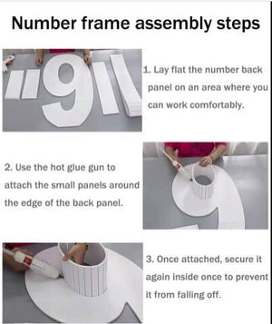 DIY Jumbo Balloon Mosaic Number Frame - Number 0 - Balloon Filling Boxes step by step instructions