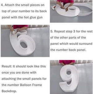 how to assemble a mosaic letter balloon frame box