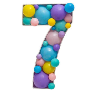 100cm Jumbo Balloon Mosaic Number Frame - Number 7