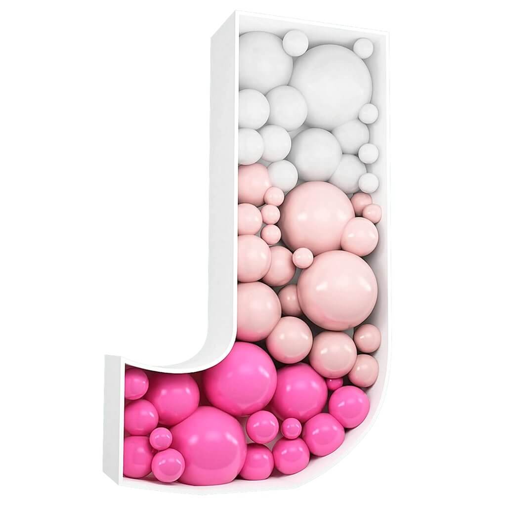 100cm Jumbo Balloon Mosaic Alphabet Letter Frame - Letter J