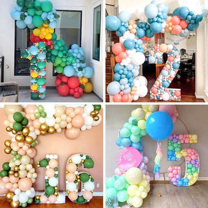 DIY jumbo number balloon box decoration white foamboard 100cm