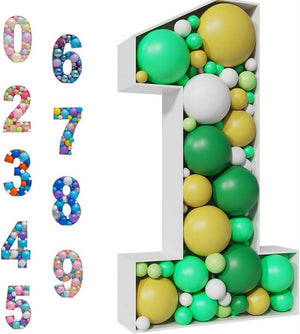 birthday party backdrop number one balloon mosaic frame Australia